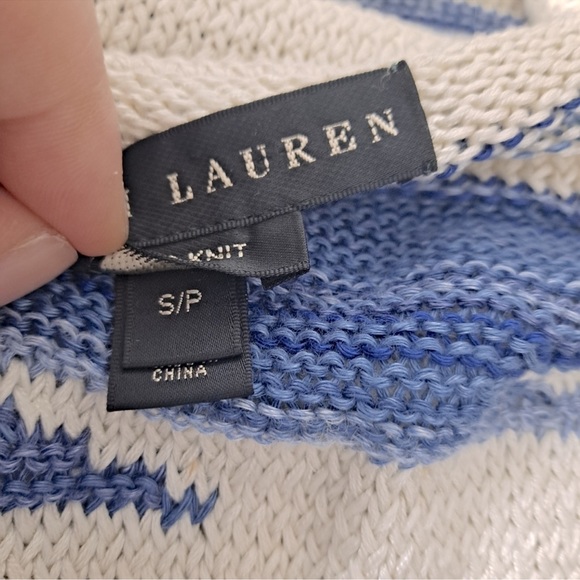 Ralph Lauren Blue & White Knit Dress - Picture 3 of 5